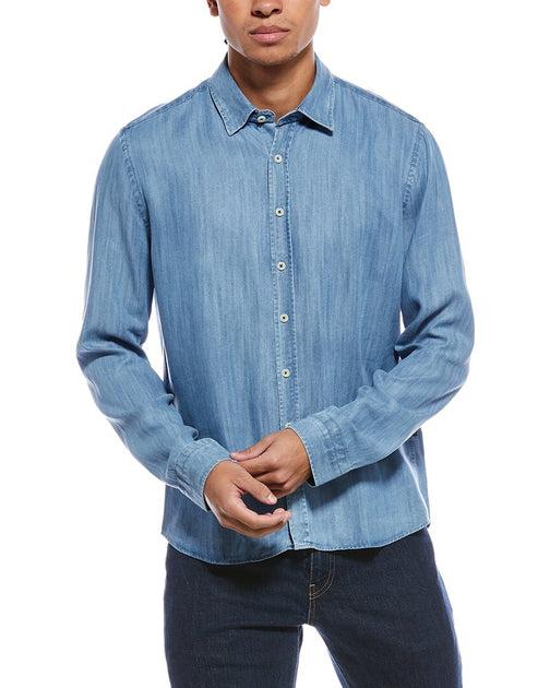 Stone Rose Denim Print Shirt Blue XLarge 2
