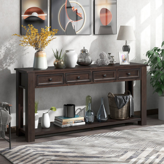 Streamdale Console Table Brown 5