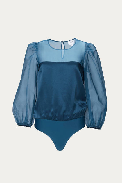 Cami NYC Penelope Bodysuit Blue XS 2