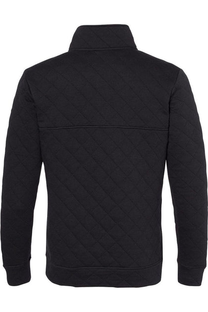 J. America Quilted Snap Pullover Black Medium 3