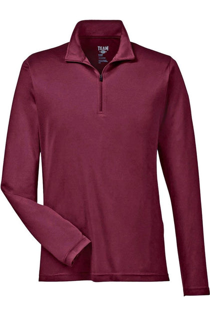 Team 365 Zone Performance Quarter-Zip Pullover Red Small 2