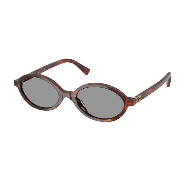 Miu Miu 0Mu 04Zs Oval Sunglasses Grey 3