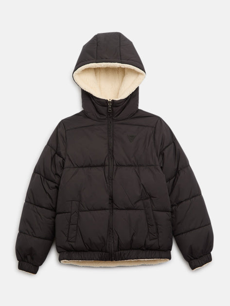 Guess Factory Wendepufferjacke Schwarz US 12 4