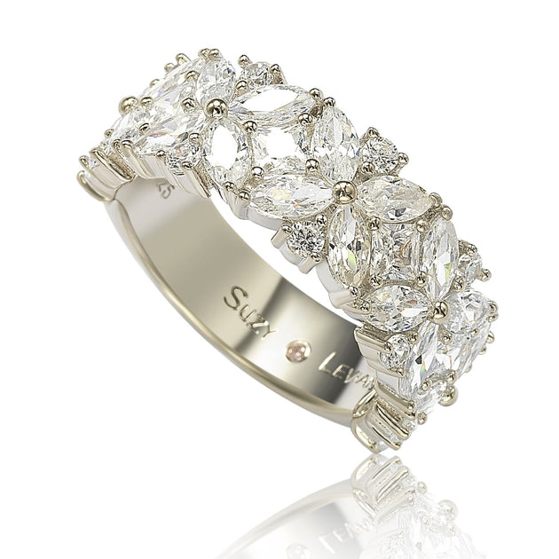 Suzy Levian Eternity Ring Silver US 5.5 2