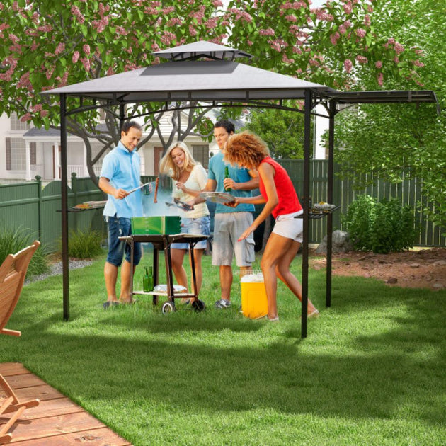 Hivvago Grill Gazebo Gray 2