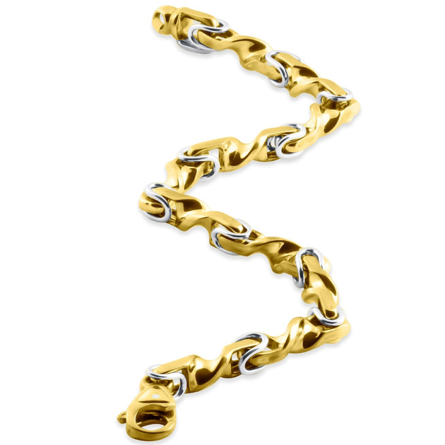 Pompeii3 Byzantine Twisted Link Bracelet Silver 8.5in 4