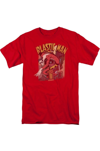 Gildan DC Comics Plastic Man Street Short Sleeve Tee Red 5XLarge 2