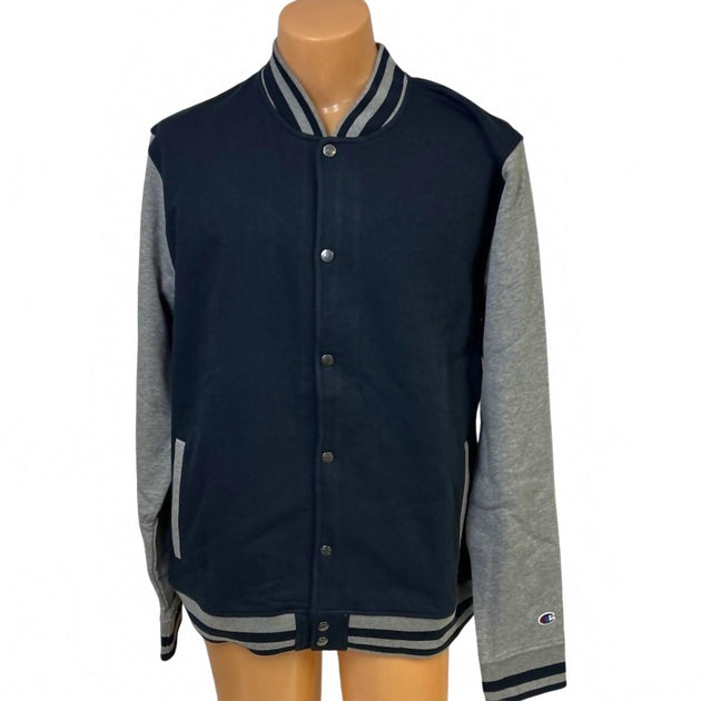 Champion Varsity Bomber Jacket Blue Small 4