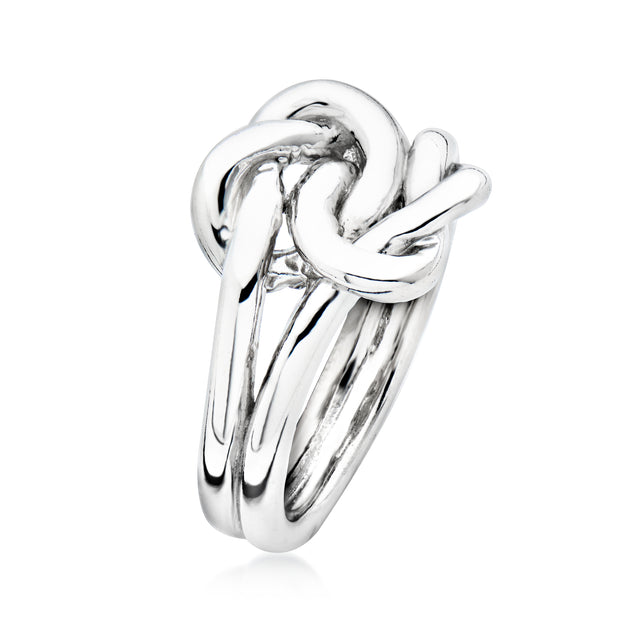 Ross-Simons Double Love Knot Ring Silver US 7 4