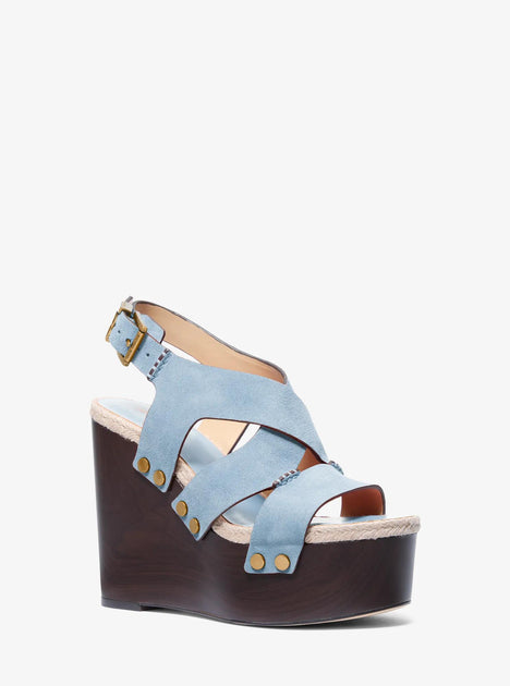 Michael Kors Raven Wedge Sandal Orange US 7 2