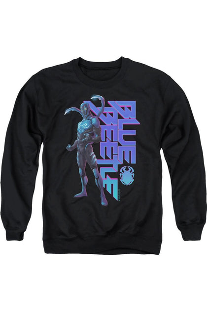 Gildan Blue Beetle (2023) Standing Crewneck Sweatshirt Black Small 2