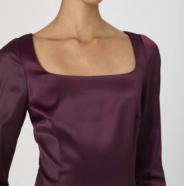 French Connection Satin Scoop Neck Mini Dress Rot US 8 3