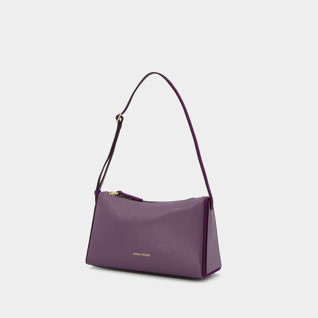 ショルダーバッグ・ポシェット Mini Prism Hobo Bag - Manu Atelier - Steel/Purple - Leather Manu Atelier Mini Prism Hobo Bag - Steel/Purple - Leather