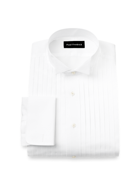 Paul Fredrick Tailored Fit Baumwolle Smokinghemd Weiß US 17 32/33 2