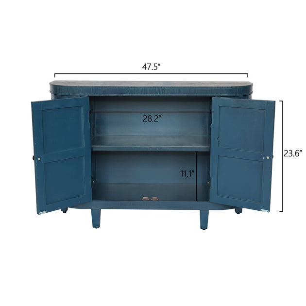 Streamdale Fluted Oval Storage Cabinet 4