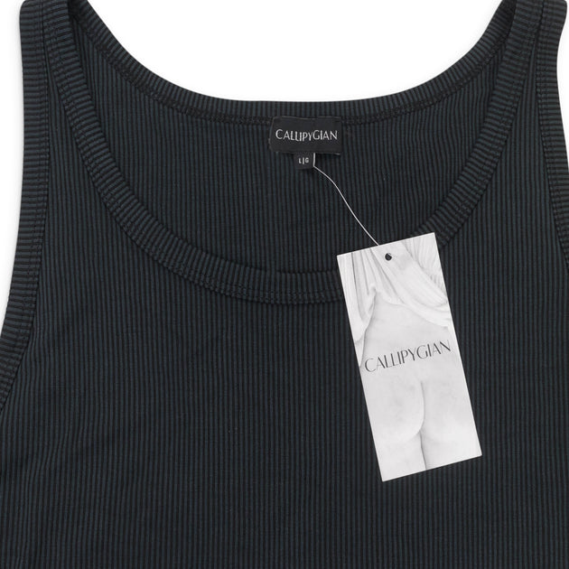 Callipygian Rib Tank Black Small 4