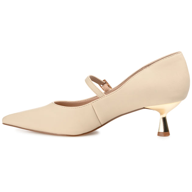 Journee Collection Manza Mary Jane Pumps White US 7.5 3