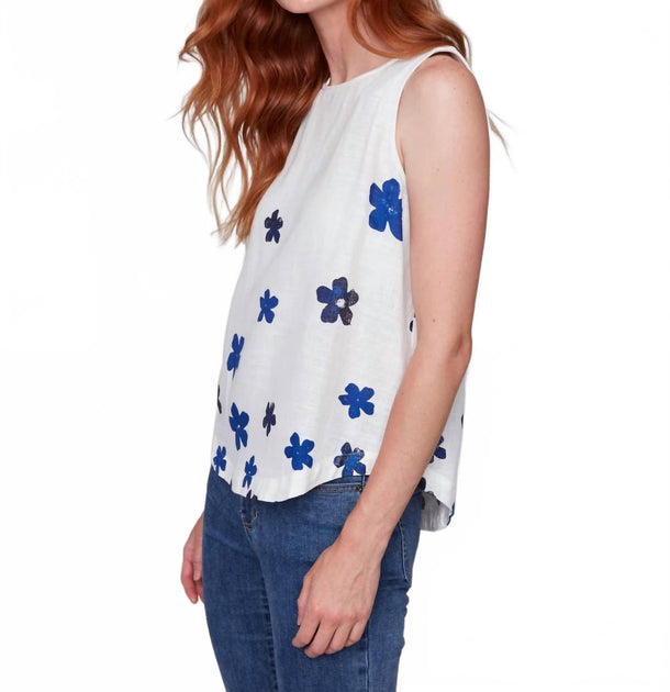 Charlie B Ärmelloses Gewebtes Top Blau XL 3