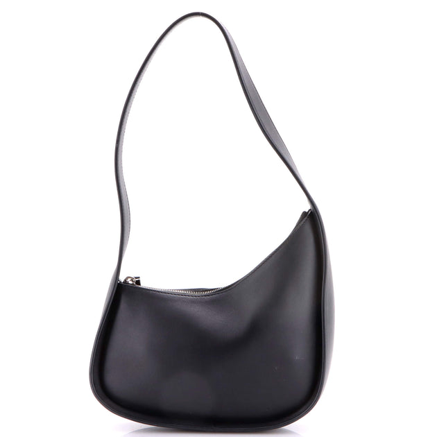 The Row Half Moon Shoulder Bag Leather Black Small 2
