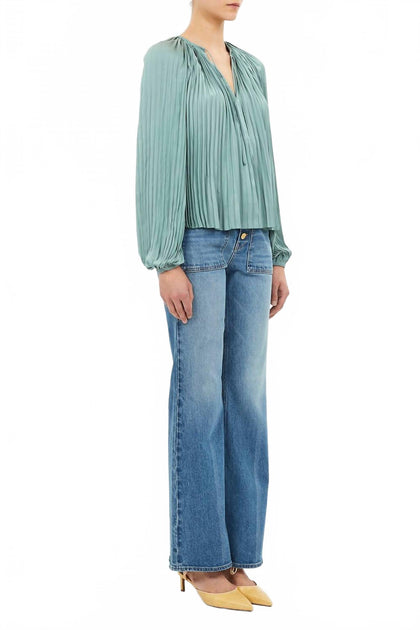 Ulla Johnson Electra Long Sleeve Blouse Multi US 6 4