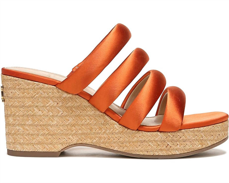 Sam Edelman Yuki Platform Wedge Heel Orange US 7 3