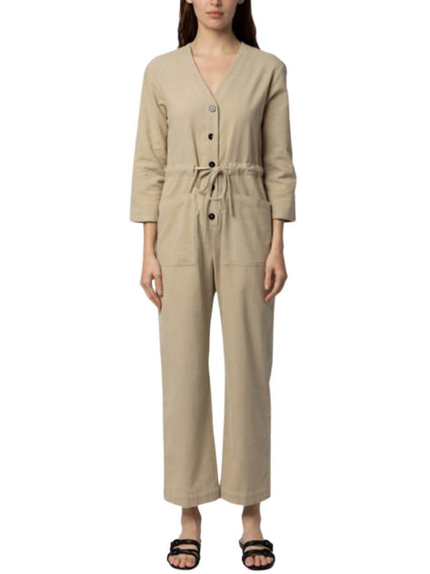 MOD REF Mavis Jumpsuit Beige Medium 2