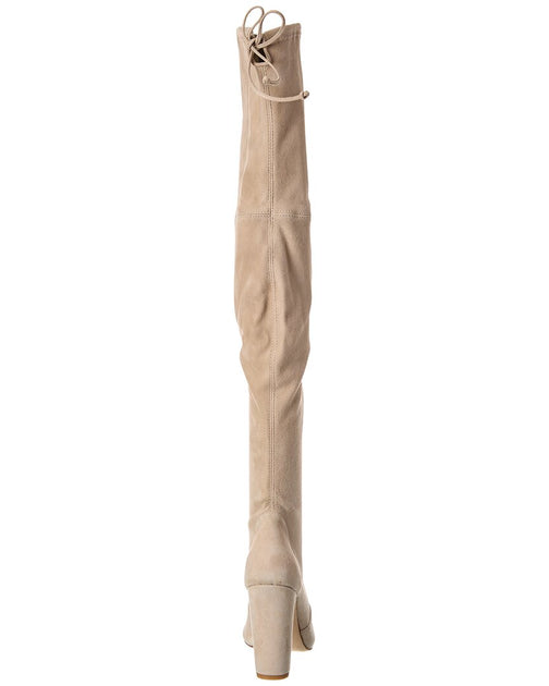 Stuart Weitzman Vidaland 100 Over-The-Knee Boot Beige US 7 4