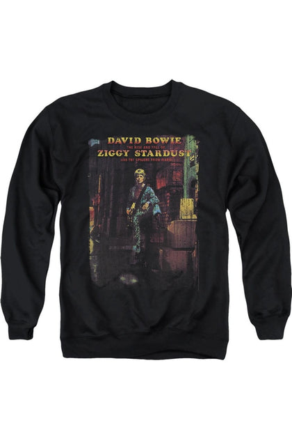 Gildan David Bowie Ziggy Stardust Crewneck Sweatshirt Black XL 2