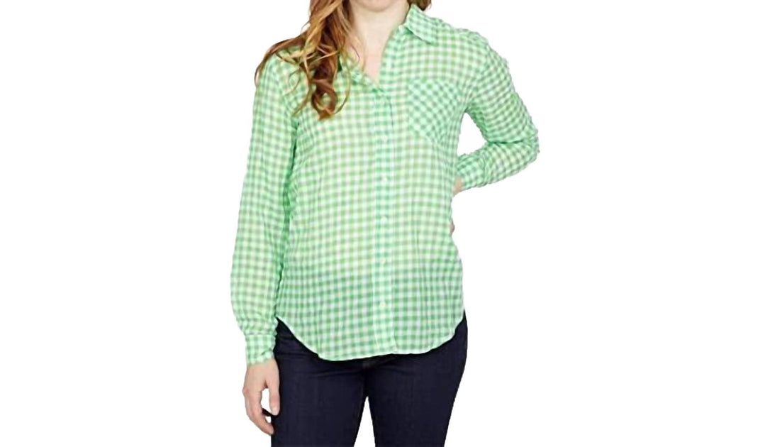 Elliott Lauren Day Button Front Shirt Vert US 8 2