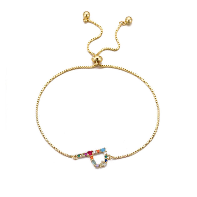 Adornia Initial Bolo Bracelet Gold 4