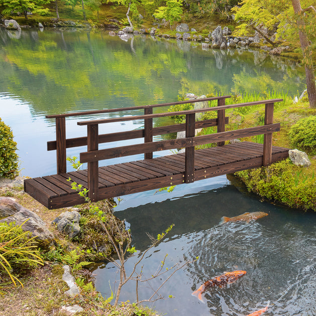 Streamdale Wooden Garden Bridge Brown 3