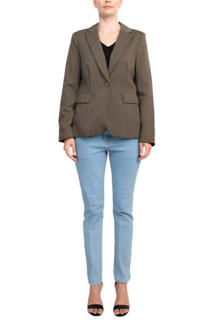 Danillo Notched Collar Gabardine Blazer Multi US 14 2
