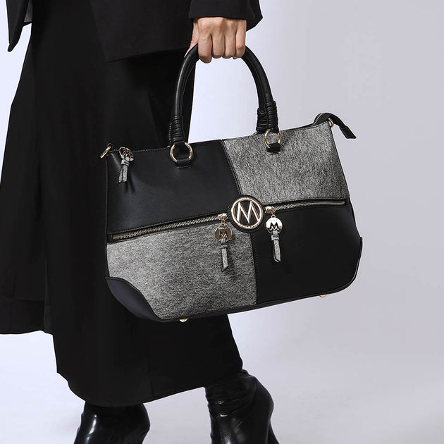 MKF Collection Maji Satchel Bag Beige Medium 4