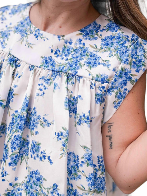 Adrienne Bonnet Top Blue Medium 3