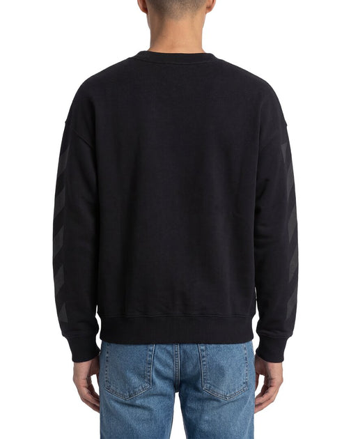 Off-White Virgil Diagonal Crewneck Sweatshirt Black Large 3