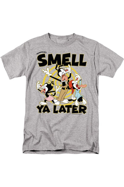 Gildan Animaniacs Smell Ya Later T-Shirt Grey Large 2