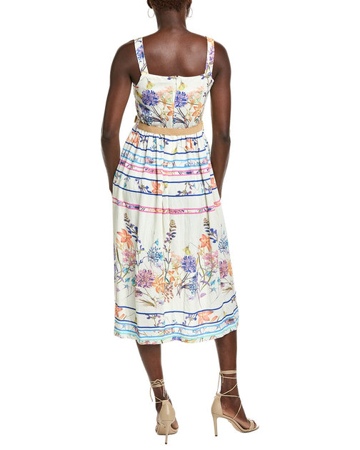 Maison Tara Stone Midi Dress White US 8 3