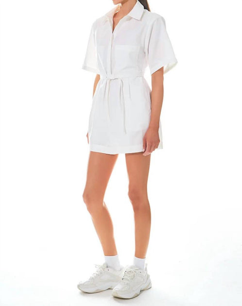 Grey Lab Shoulder Pad Shirt Romper White Medium 3