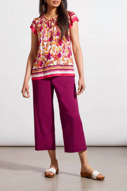 Tribal Bluse mit Randprint Rot Medium 4