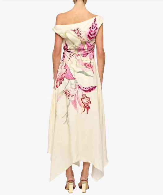 Clea Waverly Dress Beige Small 3