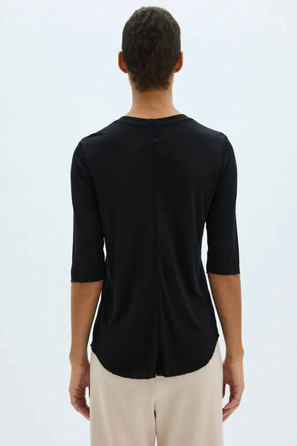 Raquel Allegra Kipp Tee Black XS 3