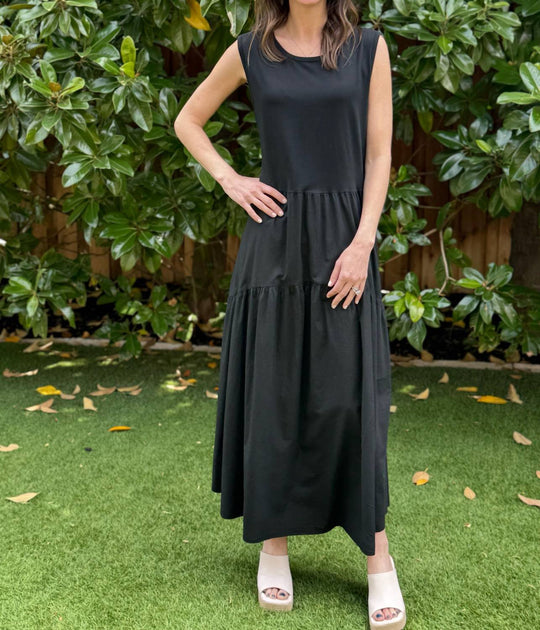 ASTRID Long Sleeveless Dress Grey XLarge 2