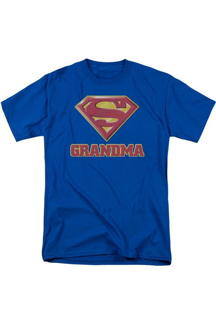 Gildan Superman Super Grandma T-Shirt Blue Medium 2