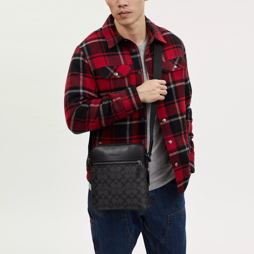 Coach Outlet Houston Flight Bag In Signature Canvas | ShopSimon