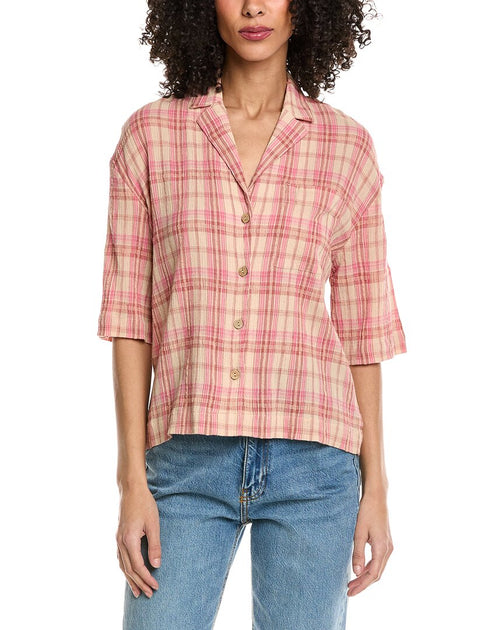 Faherty Canyon Haze Shirt Pink Small 2