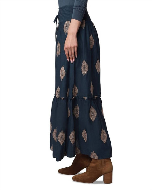 Splendid Vivian Maxi Skirt Blue Small 4