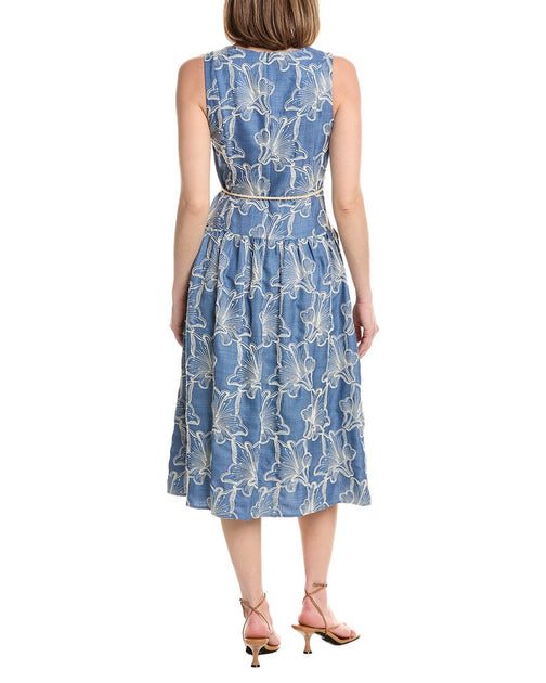 Julia Jordan Sleeveless Midi Dress Blue US 6 3