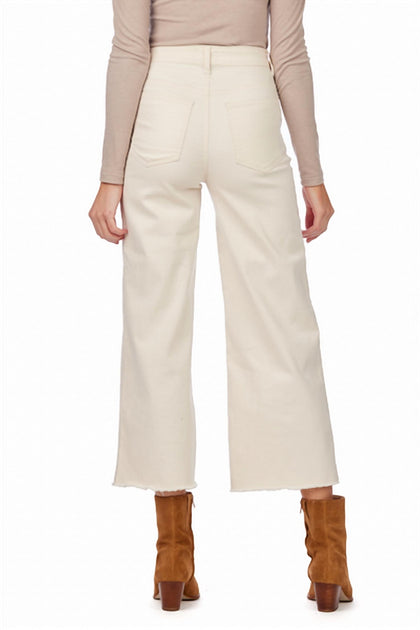 Mudpie Crawford Wide Leg Jeans Beige XLarge 4
