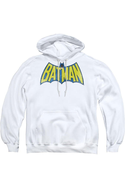 Gildan DC Comics Classic Batman Logo Hoodie White Small 2