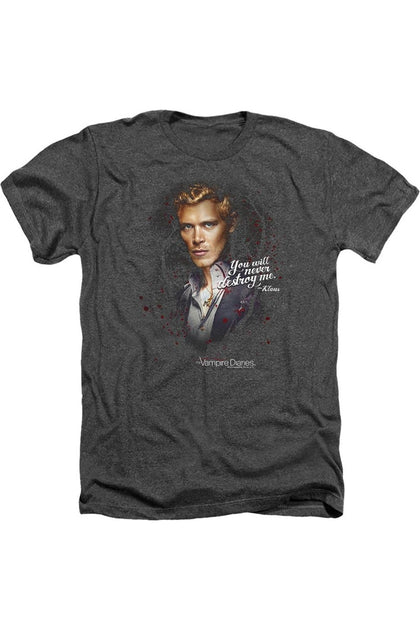Gildan Vampire Diaries Never Destroy T-Shirt Grey XXL 2